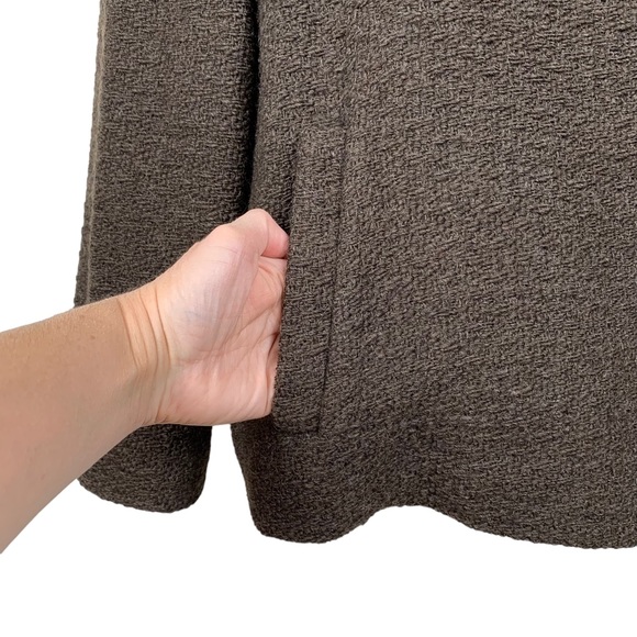 Banana Republic Brown Wool Boucle Wrap Jacket - Picture 6 of 11